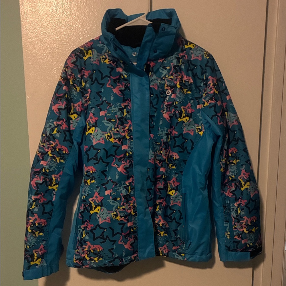 Andorra Women’s Ski Snow Jacket Large Waterproof Insulated Winter Coat Blue